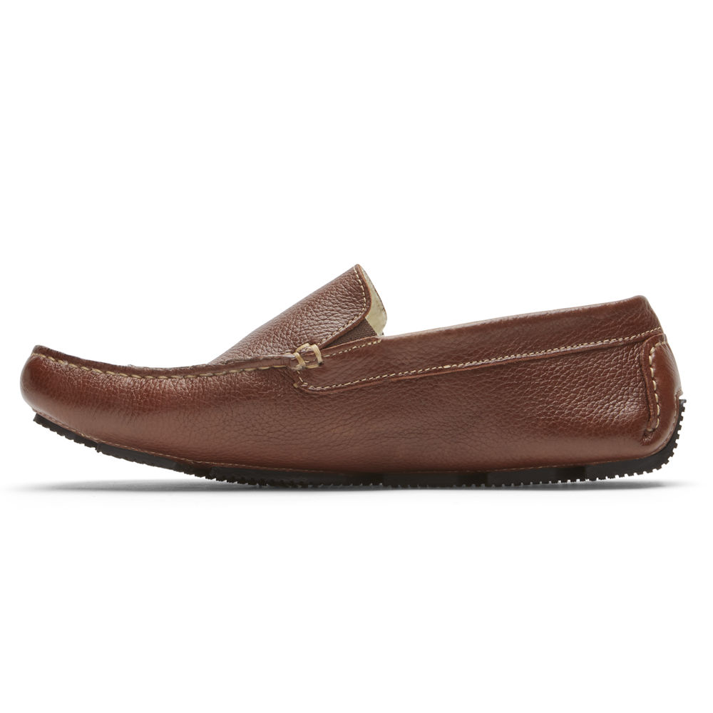 Rockport Slippers For Mens Brown - Rhyder - OZ6758921